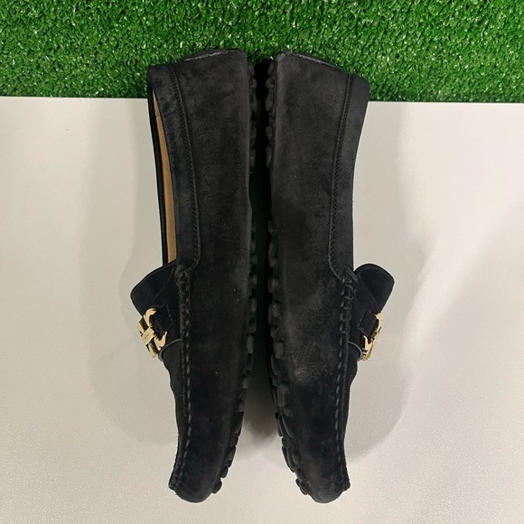 Ferragamo Black Suede Saba Loafers Size 7 Includes Box And Duster - Picture 9 of 9